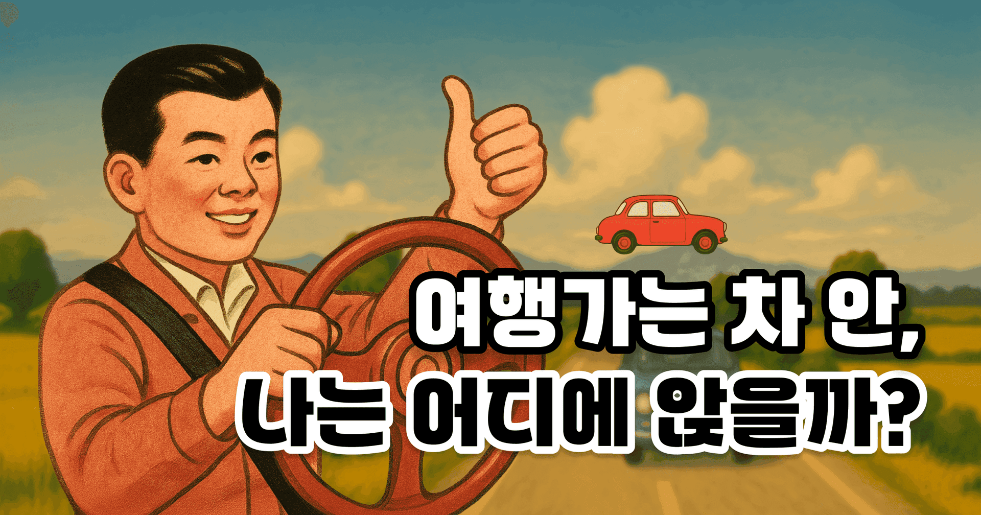 친구들과 여행가는 차 안, 내 자리는?