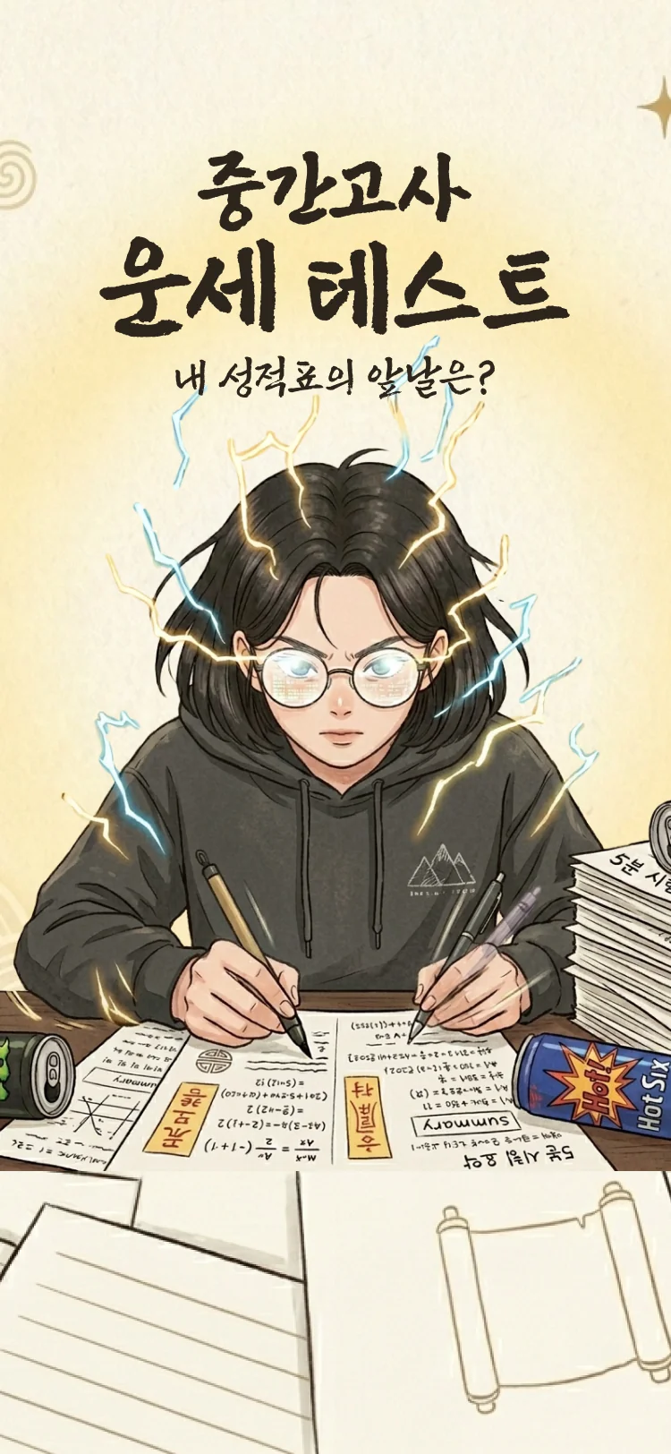 중간고사 운세 테스트 - 심리테스트 메인 이미지